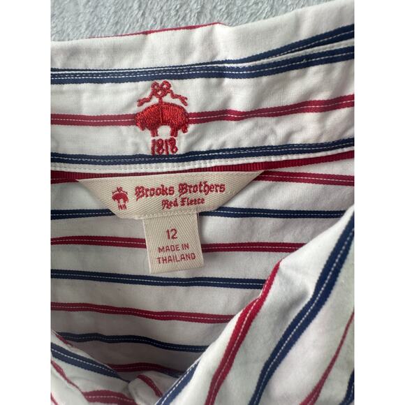 Brooks Brothers Sleeveless Striped Sheath Dress – Size 12 - Picture 4 of 5